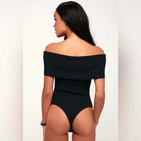 FREE PEOPLE TOO GOOD RIBBED OFF THE SHOULDER BODY SUIT SIZE SMALL - Picture 6 of 10